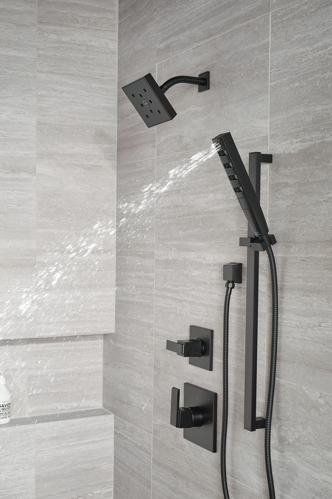 Delta Universal Showering Components: Square Wall Elbow For Hand Shower - Matte Black