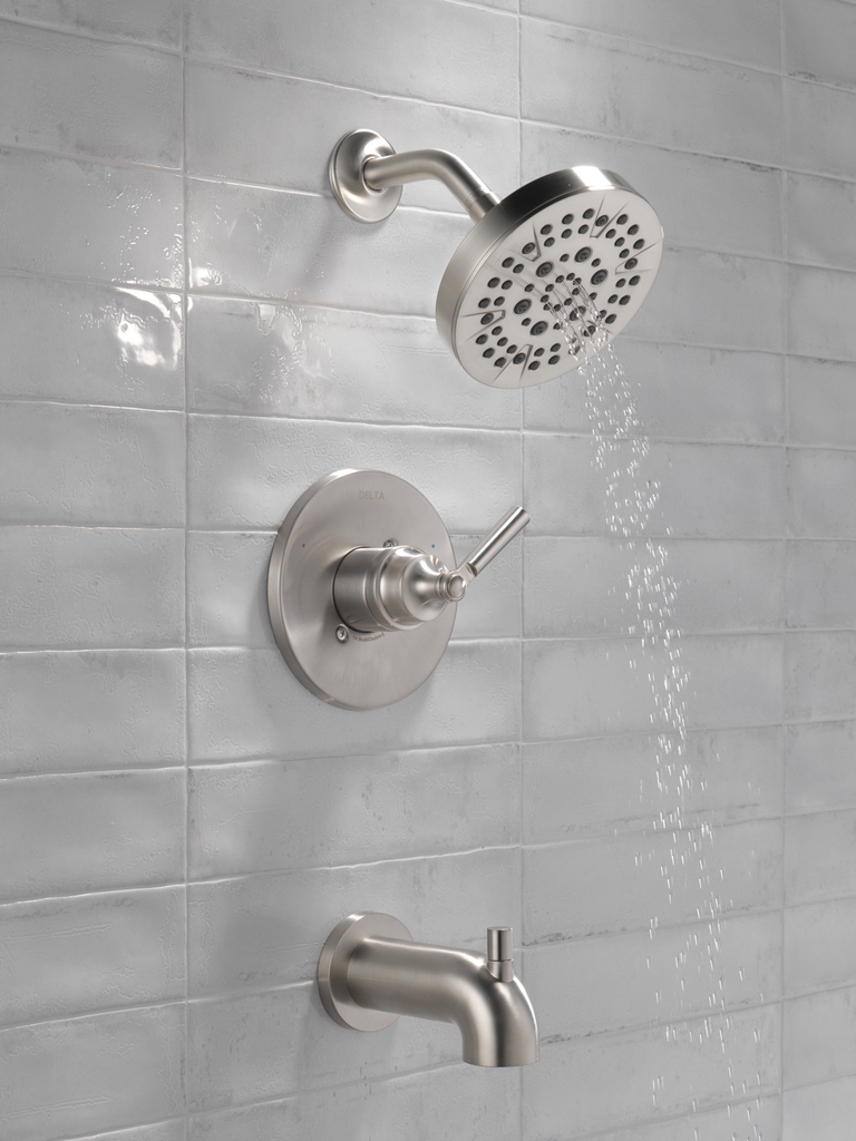 Delta Saylor™: Monitor® 14 Series Tub & Shower Trim - Single Handle Lever - Stainless