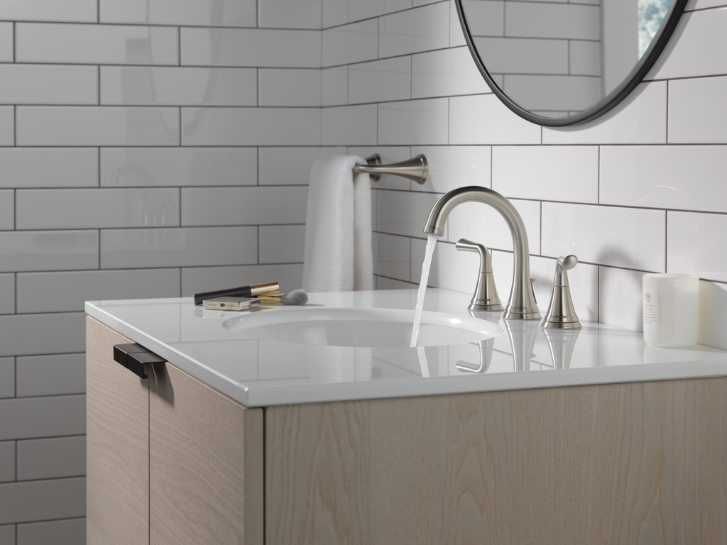 Delta Kayra®: Two Handle Widespread Bathroom Faucet - Two Handle Lever - Stainless