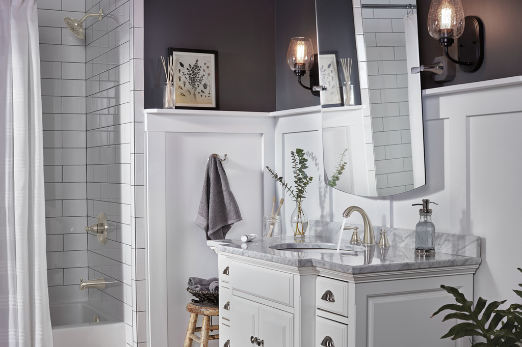 Peerless Elmhurst®: Two-Handle Widespread Bath Faucet - Two Handle Lever - Brushed Nickel