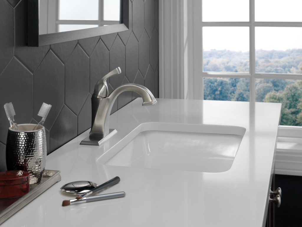 Delta Dryden™: Single Handle Bathroom Faucet - Single Handle Lever - Stainless