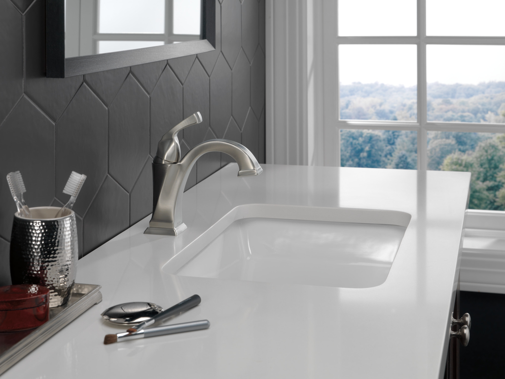 Delta Dryden™: Single Handle Bathroom Faucet - Single Handle Lever - Stainless