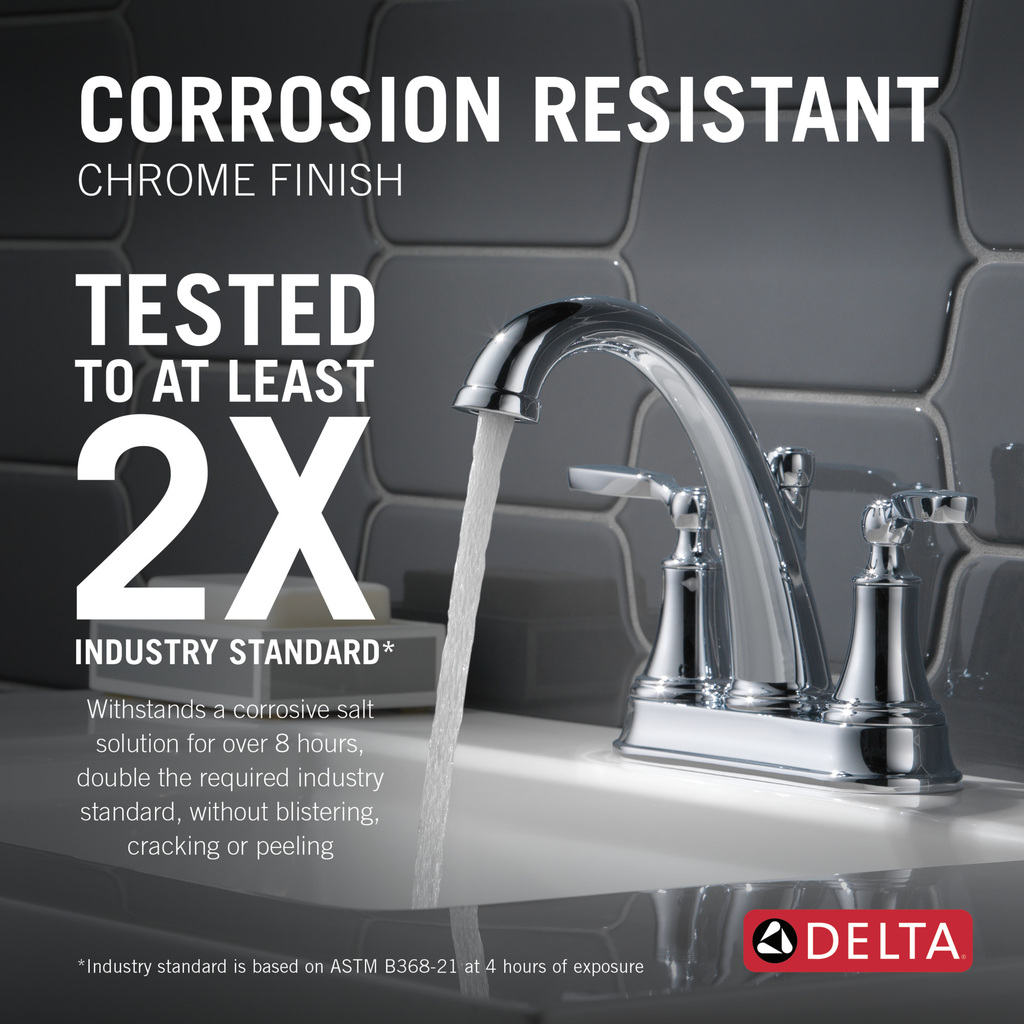 Delta Woodhurst™: Bathroom Faucet - Two Handle Lever - Chrome