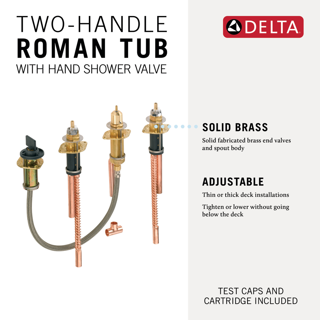 Delta Other: Two Handle Flexible Mount With Hand Shower