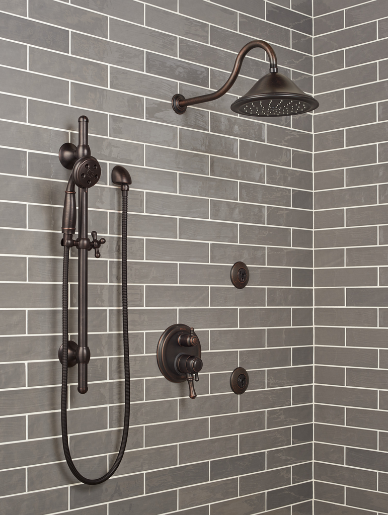 Delta Universal Showering Components: Single-Setting Raincan Shower Head - Venetian Bronze