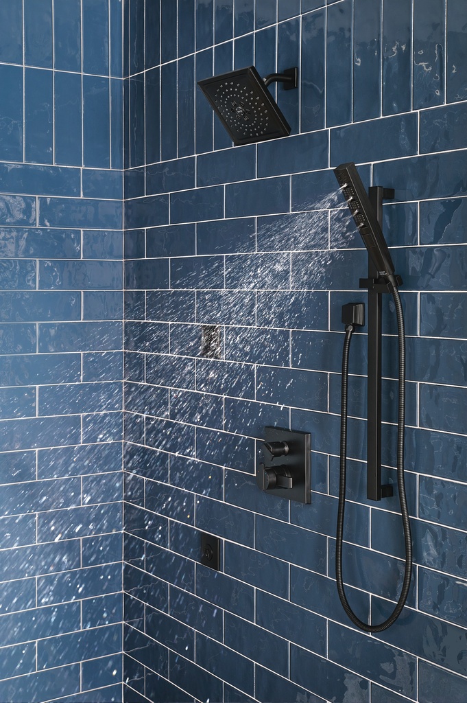 Delta Universal Showering Components: Square Wall Elbow For Hand Shower - Matte Black