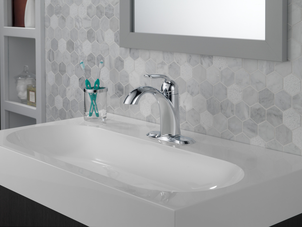 Delta Lahara®: Single Handle Bathroom Faucet - Single Handle Lever - Chrome