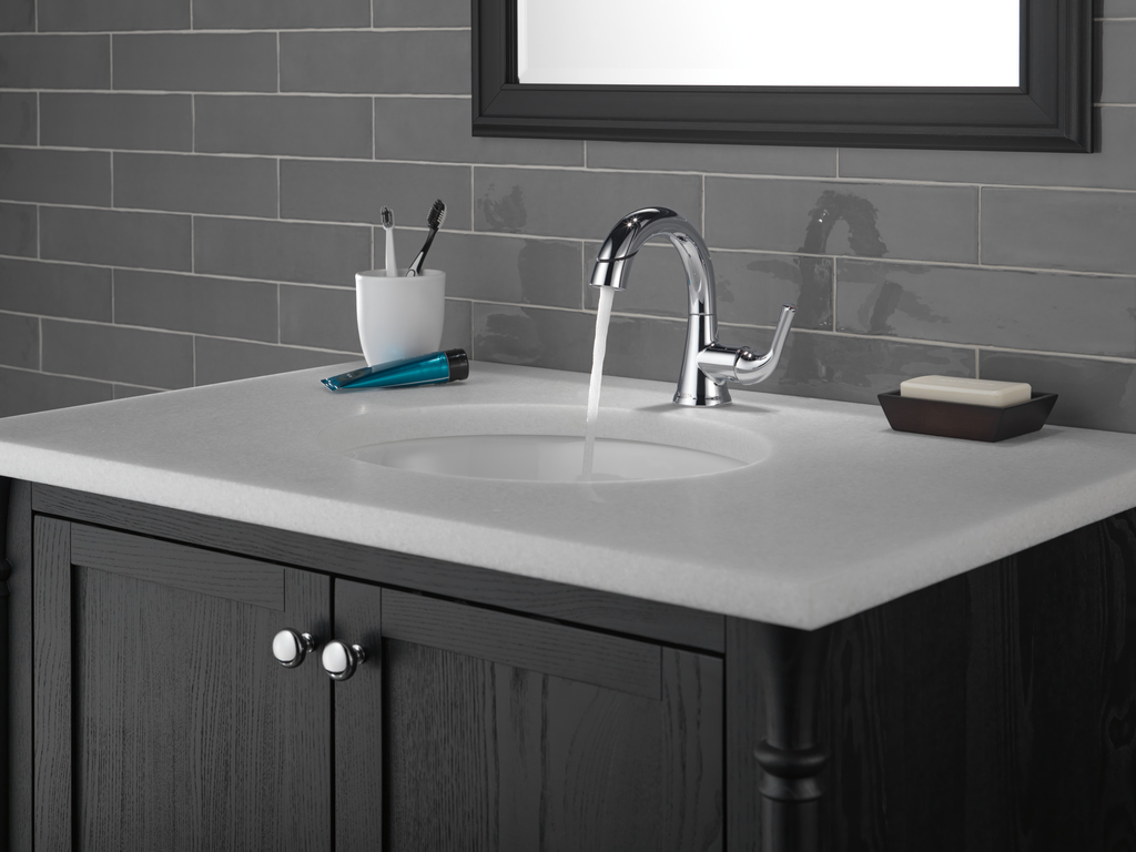 Delta Kayra®: Single Handle Pull-Down Bathroom Faucet - Single Handle Lever - Chrome