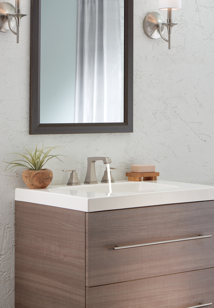 Delta Ashlyn®: Two Handle Widespread Bathroom Faucet With Ez Anchor® - Two Handle Lever - Stainless