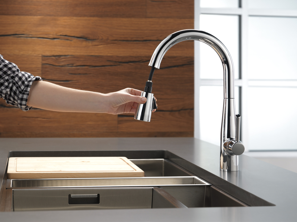 Delta Essa®: Single Handle Pull-Down Kitchen Faucet - Single Handle Lever - Chrome