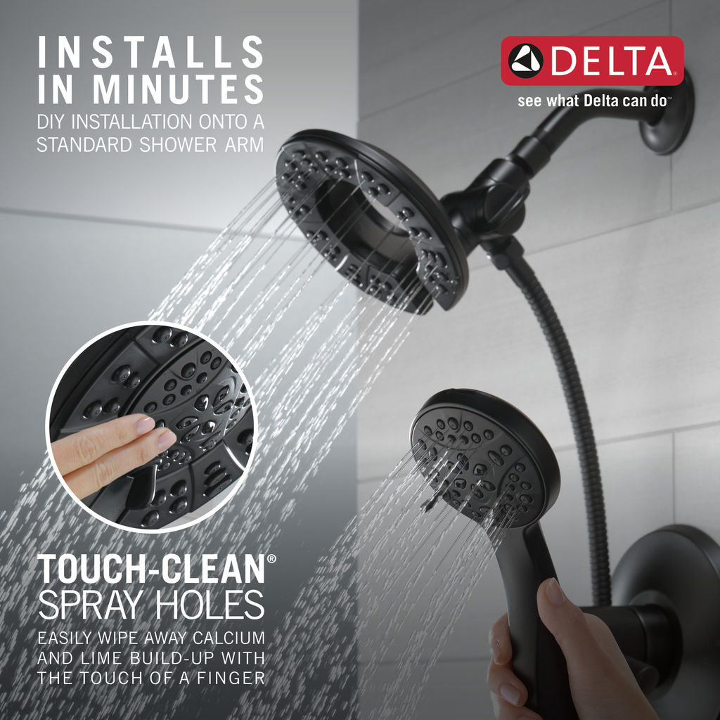 Delta Universal Showering Components: In2Ition Hssh 1.75 Gpm 4-Setting - Matte Black