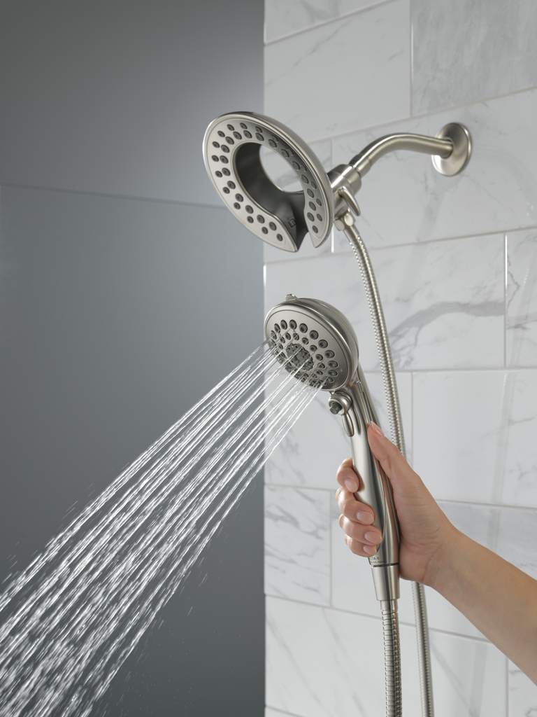 Delta Universal Showering Components: In2Ition® 5-Setting Two-In-One Shower - Stainless