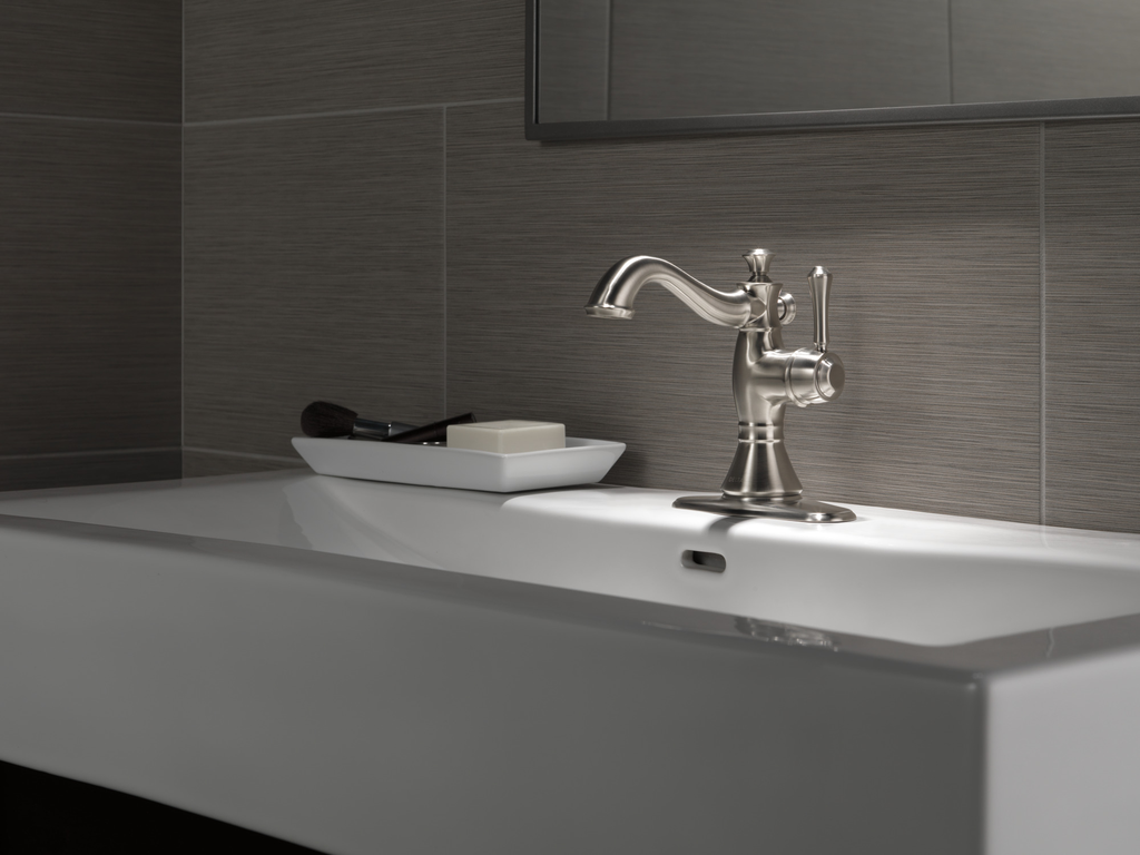 Delta Cassidy®: Single Handle Bathroom Faucet - Single Handle Lever - Stainless