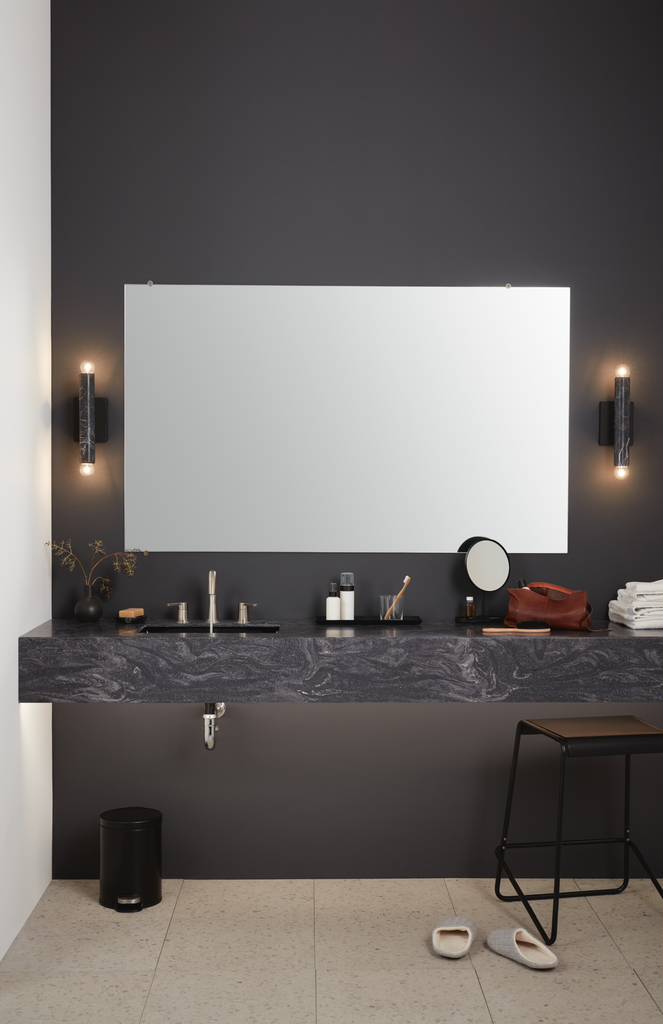 Peerless Flute™: Two Handle Widespread Lavatory Faucet - Two Handle Lever - Brushed Nickel