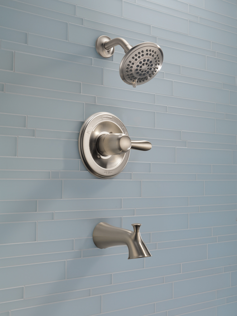 Delta Lahara®: Monitor® 14 Series Tub & Shower Trim - Single Handle Lever - Stainless