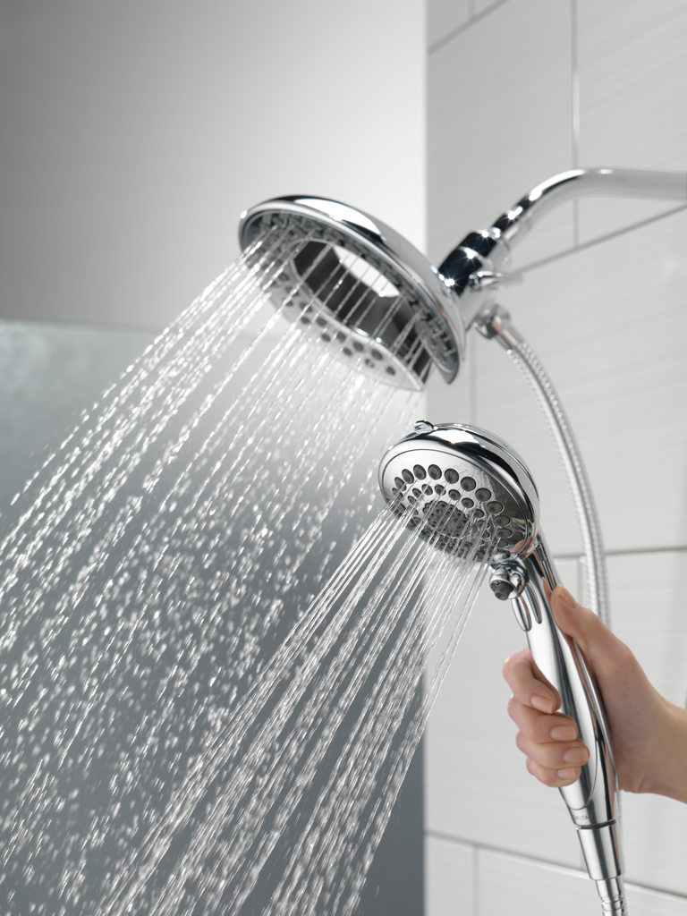 Delta Universal Showering Components: In2Ition® 5-Setting Two-In-One Shower - Chrome