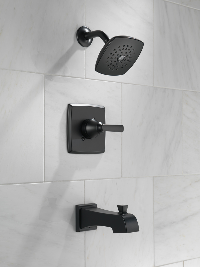 Delta Ashlyn®: Monitor® 14 Series Tub And Shower Trim - Single Handle Lever - Matte Black