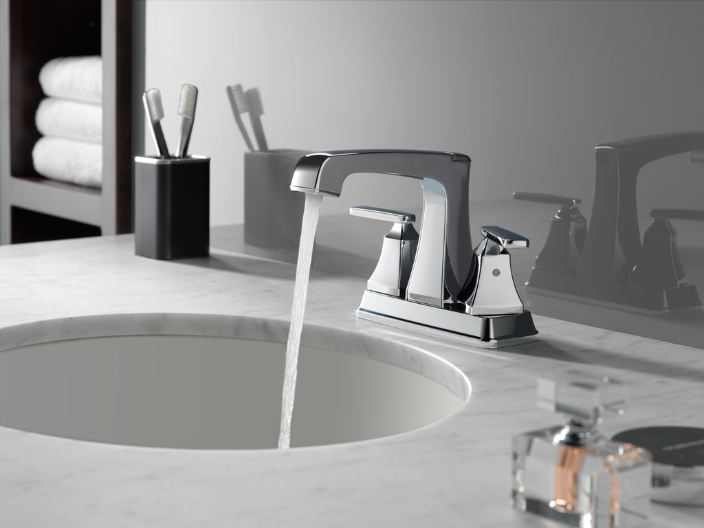Delta Ashlyn®: Two Handle Centerset Bathroom Faucet - Two Handle Lever - Chrome