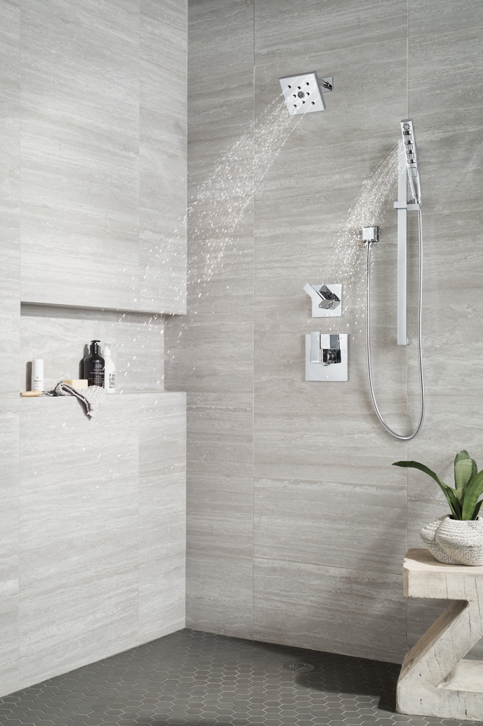 Delta Universal Showering Components: Square Wall Elbow For Hand Shower - Lumicoat® Chrome
