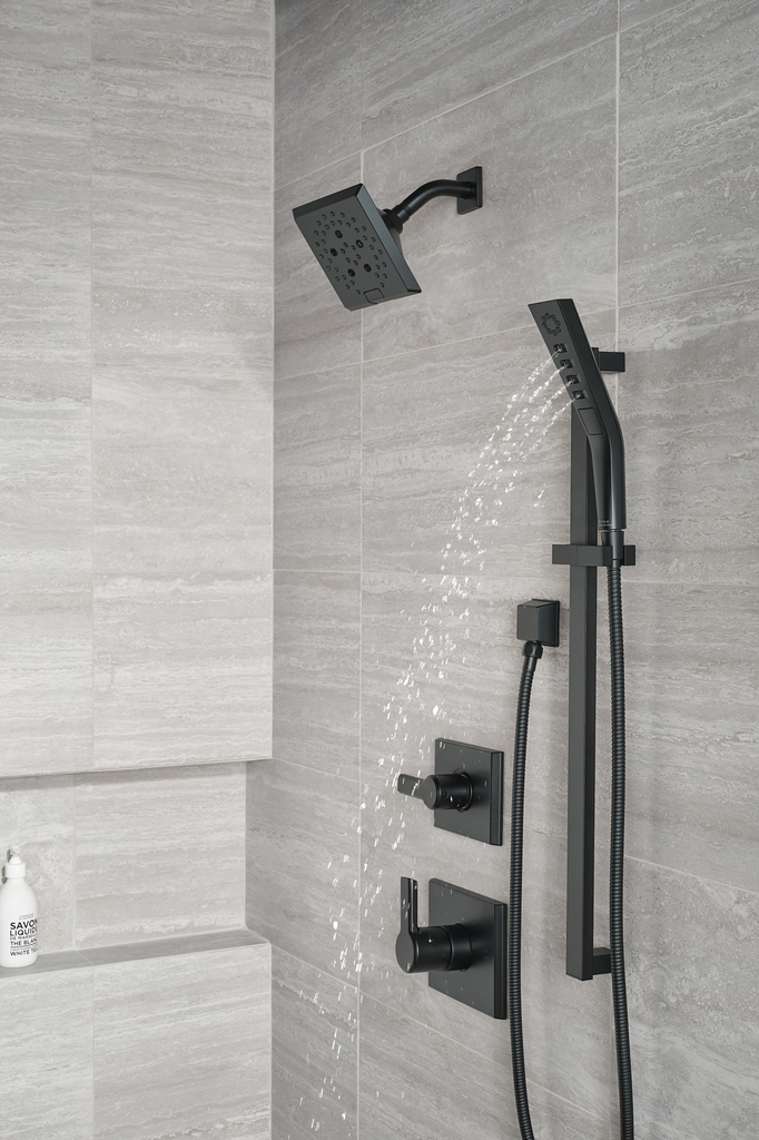 Delta Universal Showering Components: Square Wall Elbow For Hand Shower - Matte Black