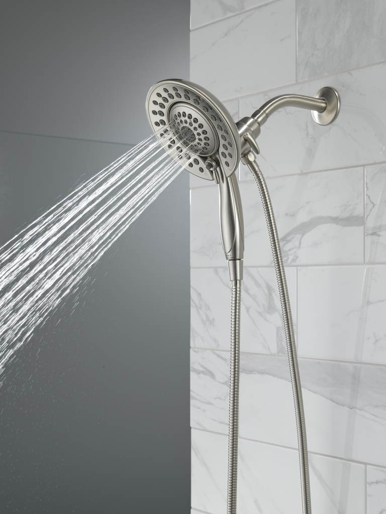 Delta Universal Showering Components: In2Ition® 5-Setting Two-In-One Shower - Stainless