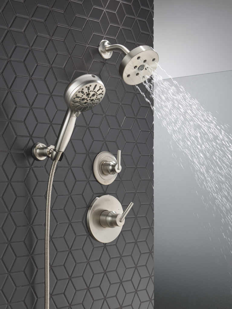 Delta Trinsic®: 3-Setting 2-Port Diverter Trim - Single Handle Lever - Stainless