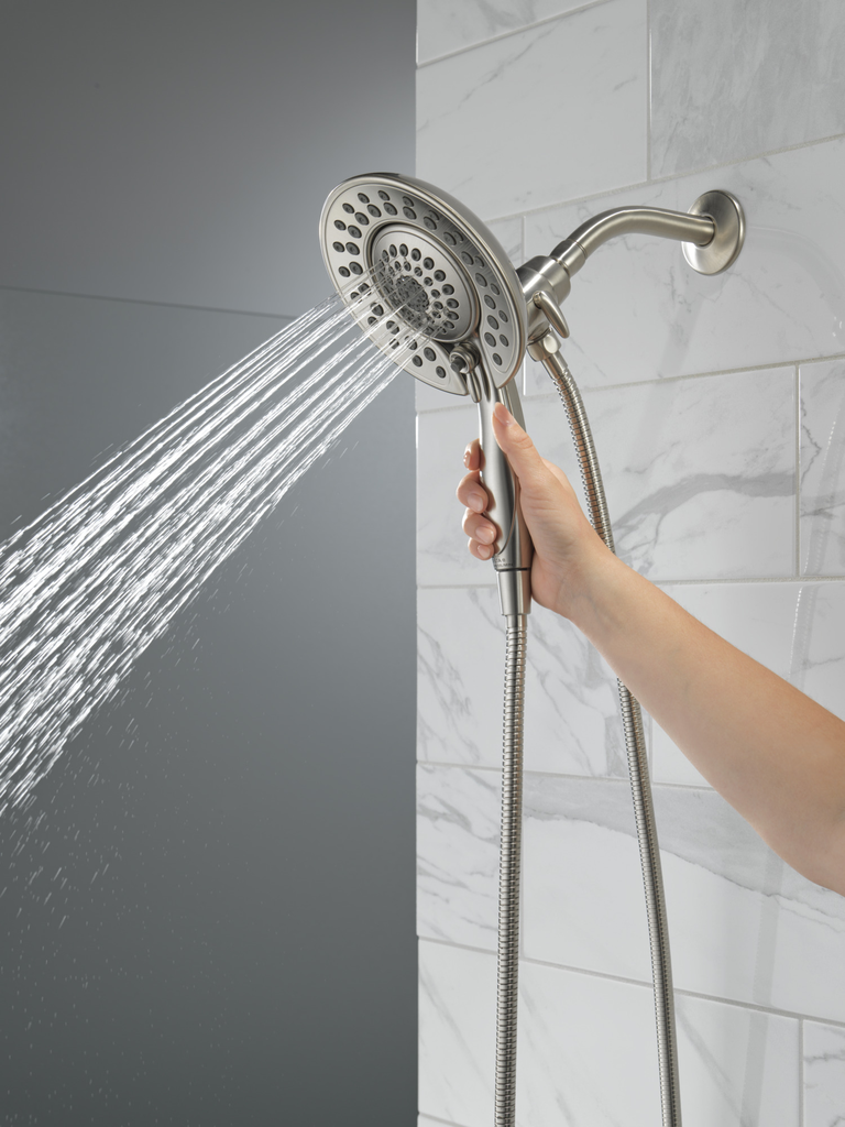 Delta Universal Showering Components: In2Ition® 5-Setting Two-In-One Shower - Stainless