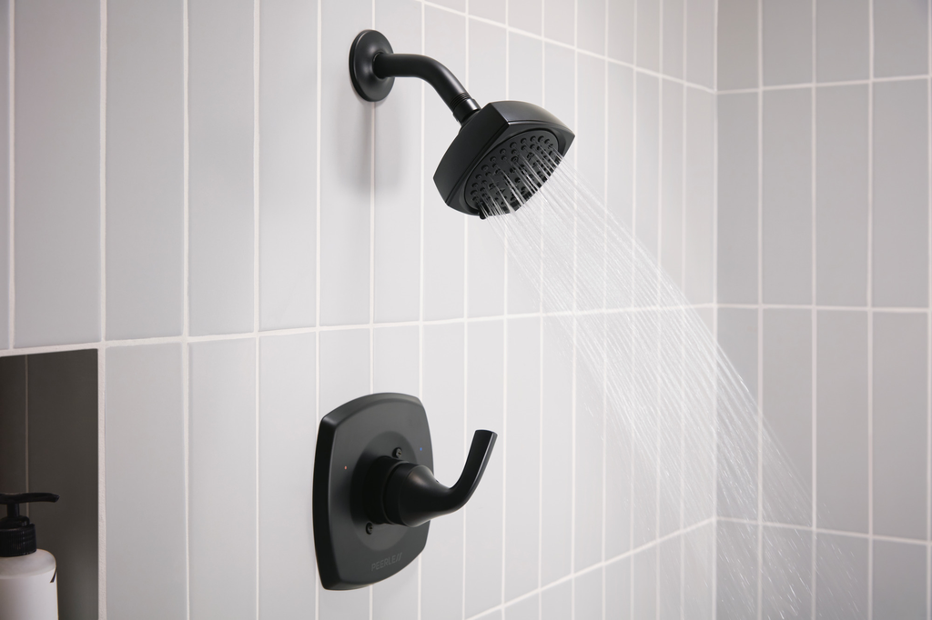 Peerless Parkwood®: Shower Only Trim Kit - Single Handle Lever - Matte Black