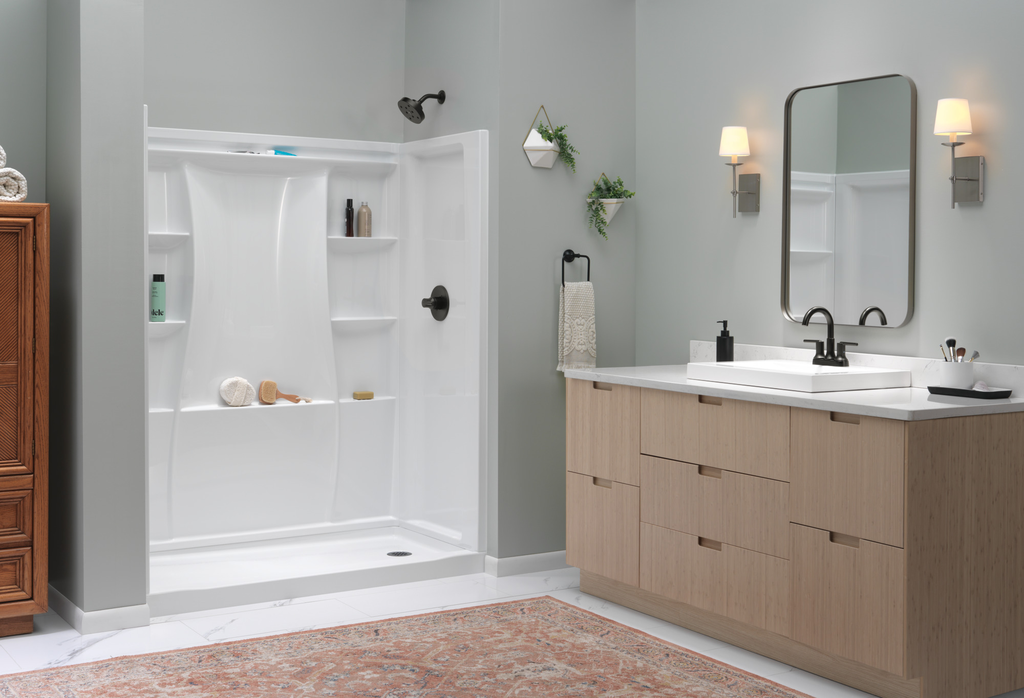 Delta Trinsic®: Monitor® 14 Series H2Okinetic® Shower Trim - Single Handle Lever - Matte Black