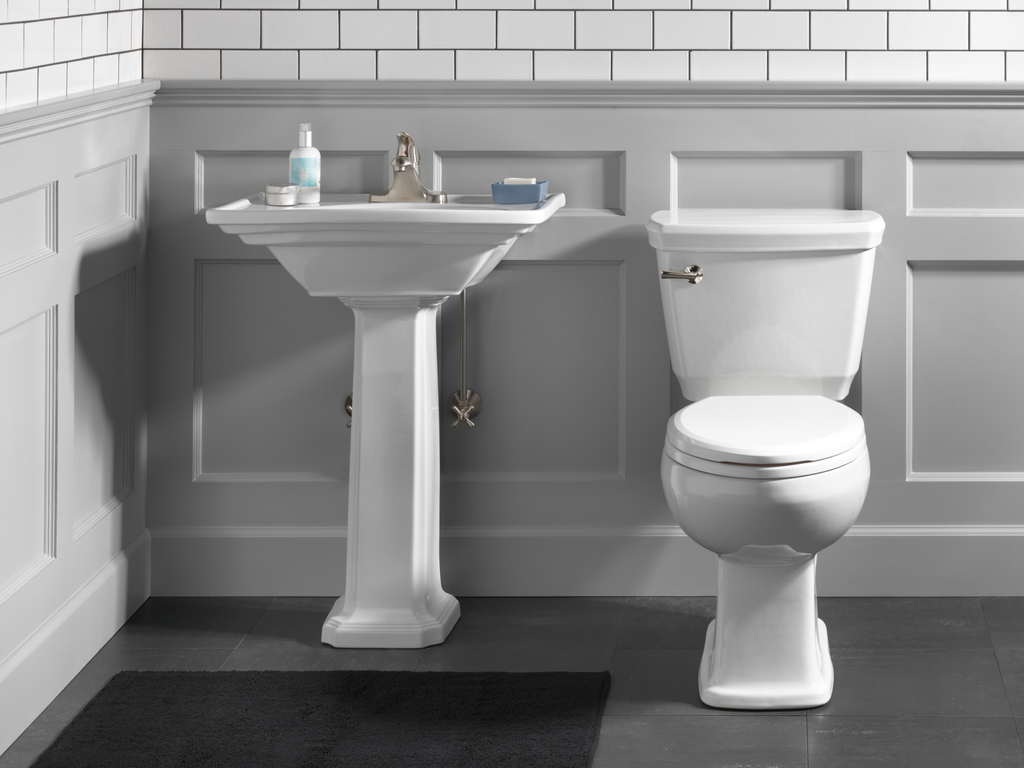 Delta Foundations®: Single Handle Centerset Bathroom Faucet - Single Handle Lever - Stainless