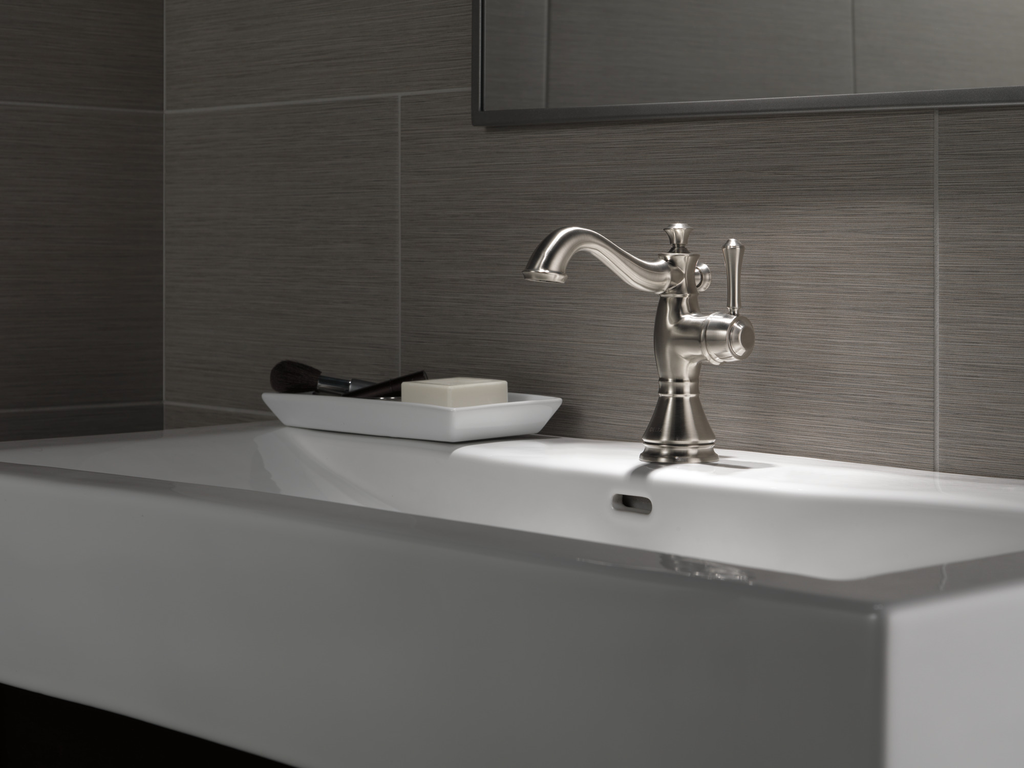 Delta Cassidy®: Single Handle Bathroom Faucet - Single Handle Lever - Stainless