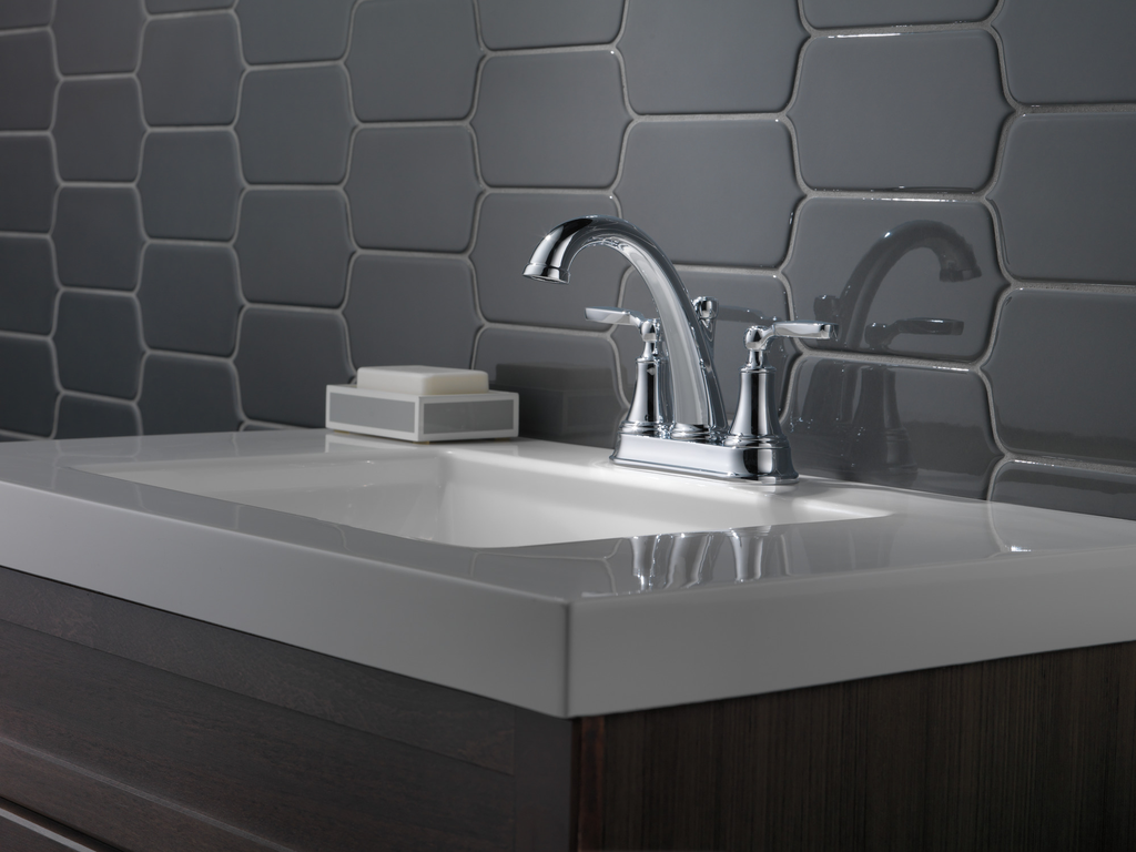 Delta Woodhurst™: Bathroom Faucet - Two Handle Lever - Chrome