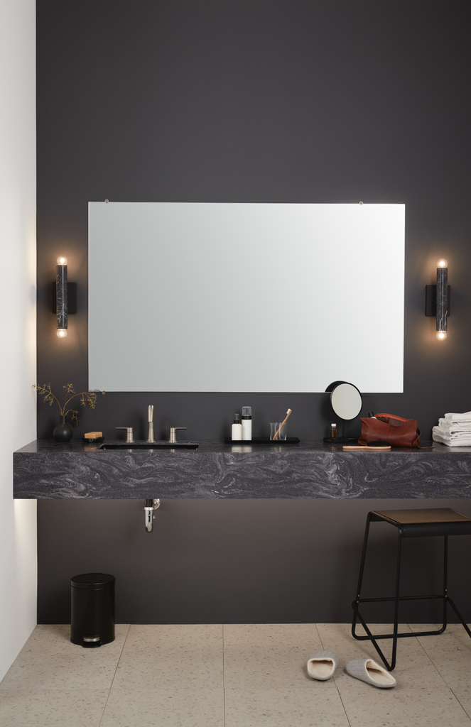 Peerless Flute™: Two Handle Widespread Lavatory Faucet - Two Handle Lever - Brushed Nickel