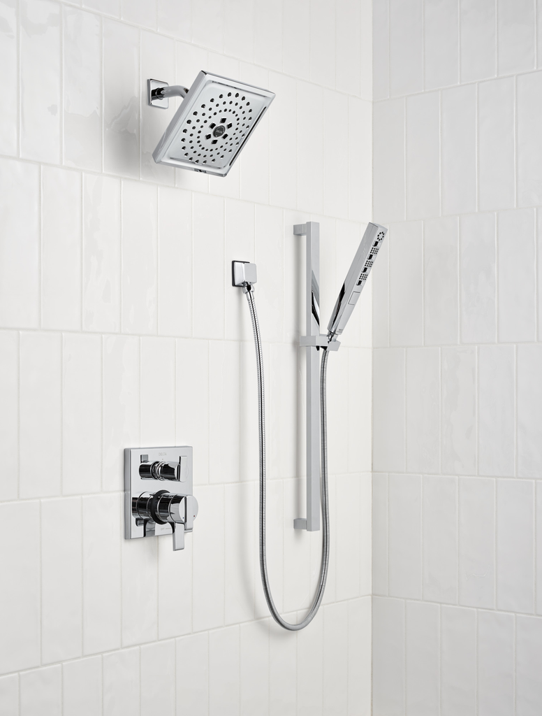 Delta Universal Showering Components: Square Wall Elbow For Hand Shower - Lumicoat® Chrome