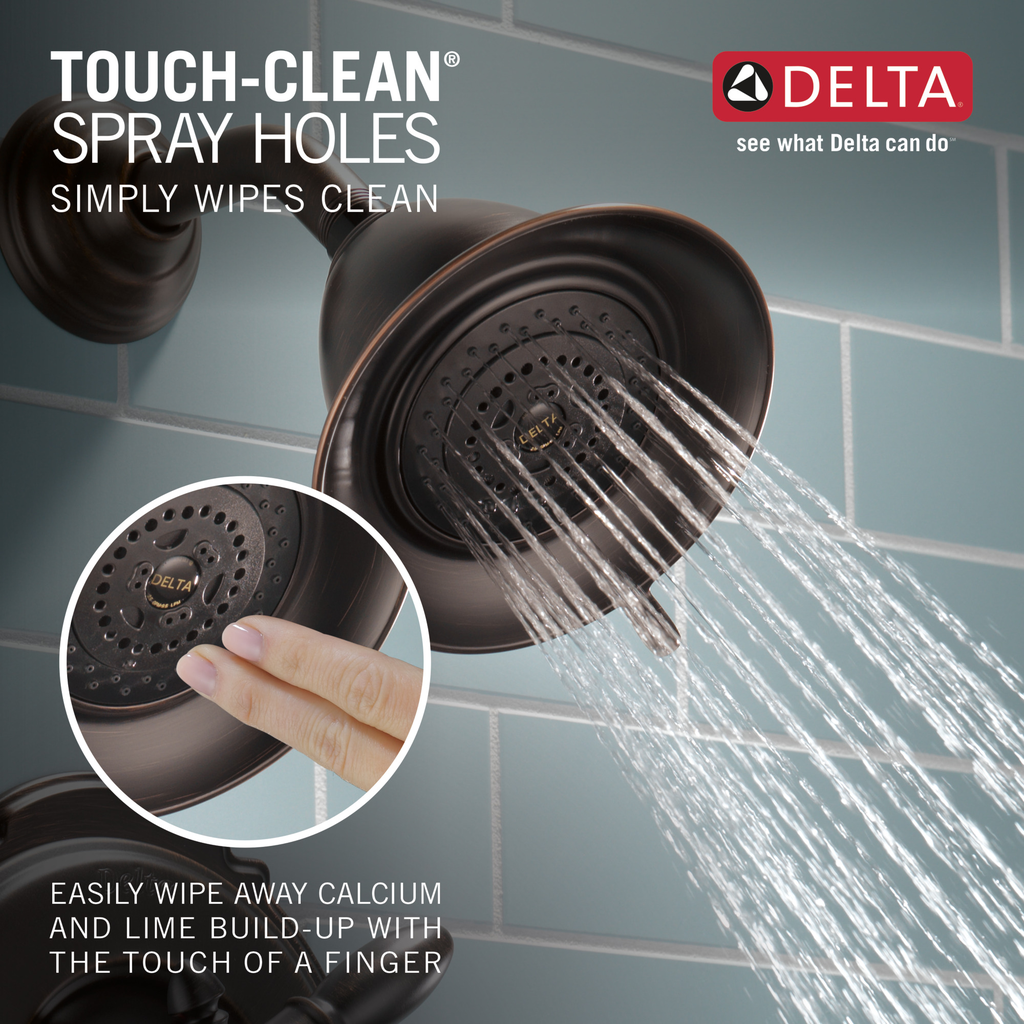 Delta Universal Showering Components: Premium 3-Setting Shower Head - Venetian Bronze