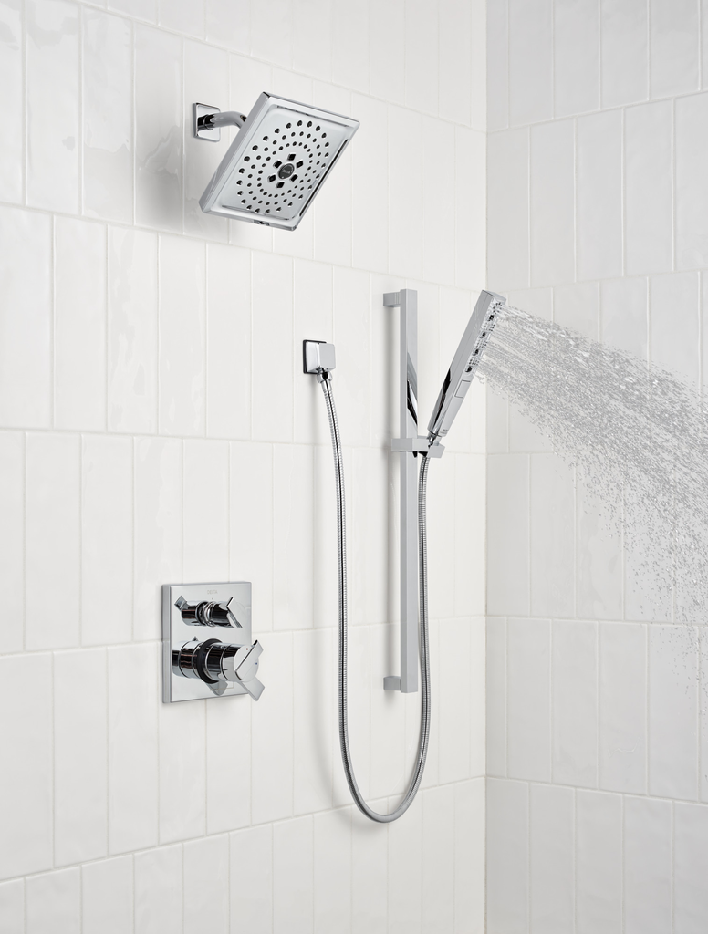 Delta Universal Showering Components: Square Wall Elbow For Hand Shower - Lumicoat® Chrome