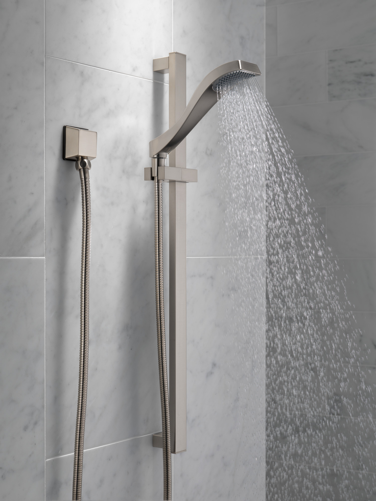 Delta Universal Showering Components: Square Wall Elbow For Hand Shower - Stainless
