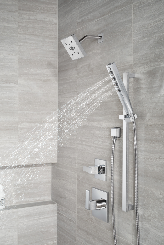 Delta Universal Showering Components: Square Wall Elbow For Hand Shower - Lumicoat® Chrome