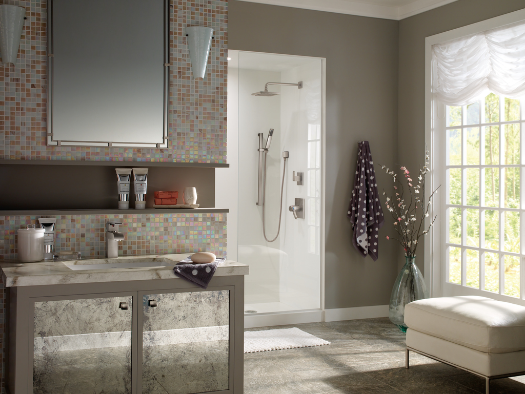 Delta Universal Showering Components: Square Wall Elbow For Hand Shower - Stainless