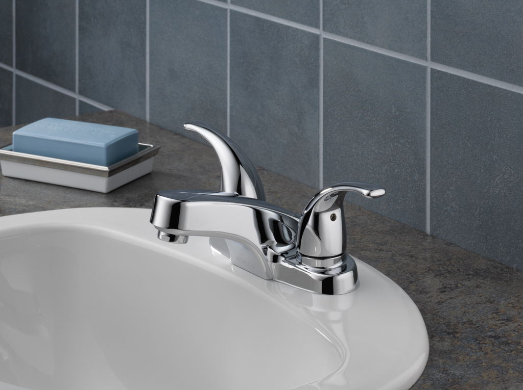 Peerless Core: Two Handle Bathroom Faucet - Two Handle Lever - Chrome