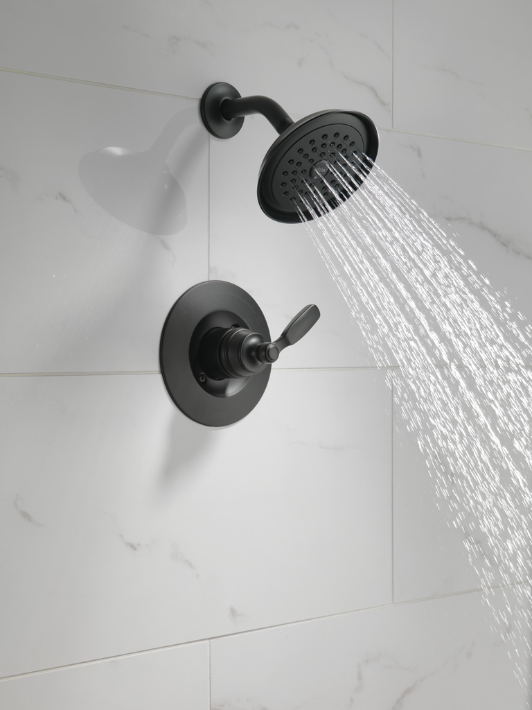Delta Woodhurst™: Shower Trim - Single Handle Lever - Matte Black