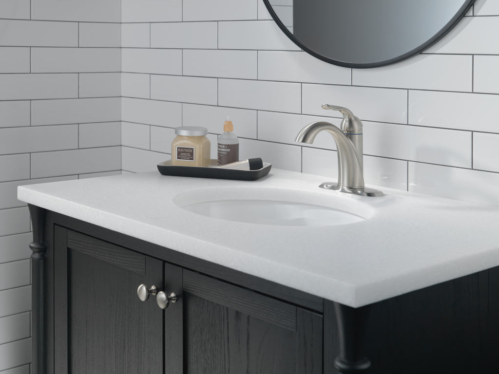 Delta Lahara®: Single Handle Bathroom Faucet - Single Handle Lever - Stainless