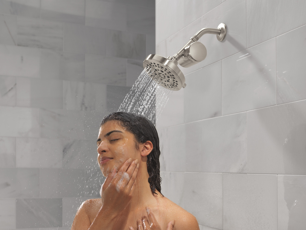 Delta Universal Showering Components: 5-Setting Showerhead - Stainless