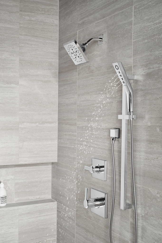 Delta Universal Showering Components: Square Wall Elbow For Hand Shower - Lumicoat® Chrome