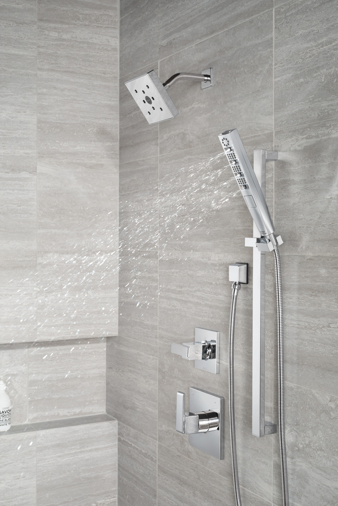 Delta Universal Showering Components: Square Wall Elbow For Hand Shower - Lumicoat® Chrome