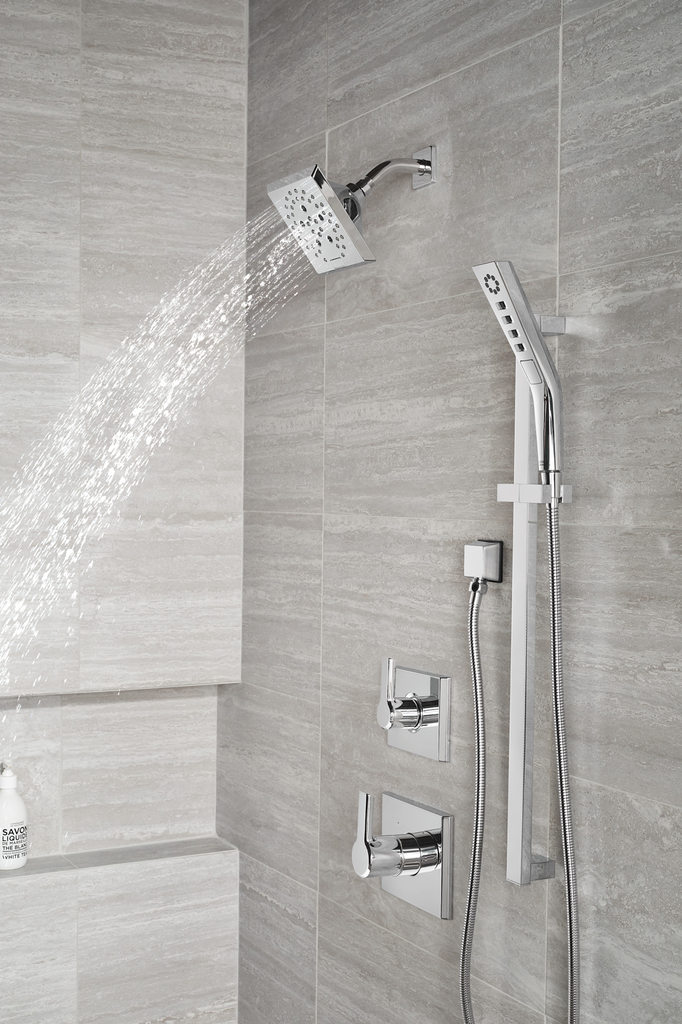 Delta Universal Showering Components: Square Wall Elbow For Hand Shower - Lumicoat® Chrome