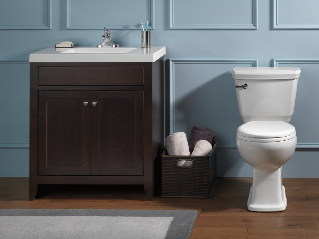 Delta Foundations®: Single Handle Centerset Bathroom Faucet - Single Handle Lever - Chrome