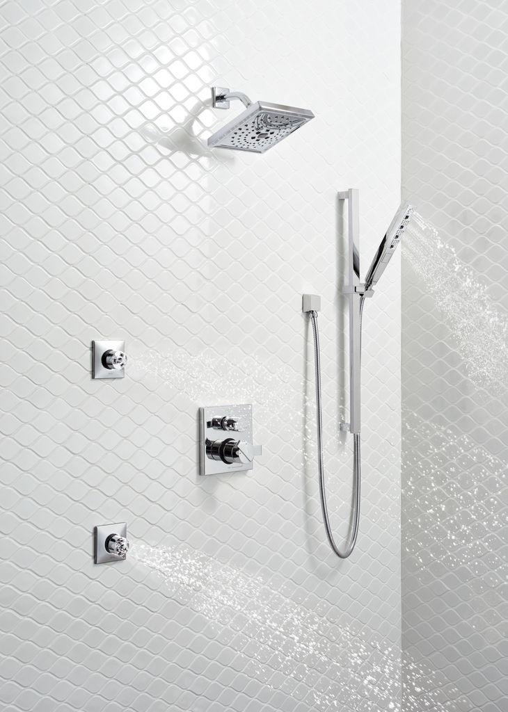 Delta Universal Showering Components: Square Wall Elbow For Hand Shower - Lumicoat® Chrome