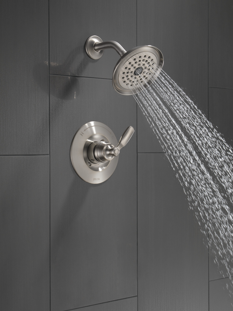 Delta Woodhurst™: Shower Trim - Single Handle Lever - Stainless