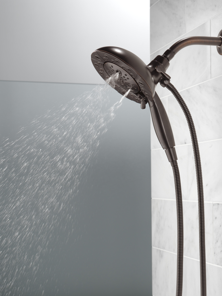 Delta Universal Showering Components: H2Okinetic® In2Ition® 5-Setting Two-In-One Shower - Venetian Bronze